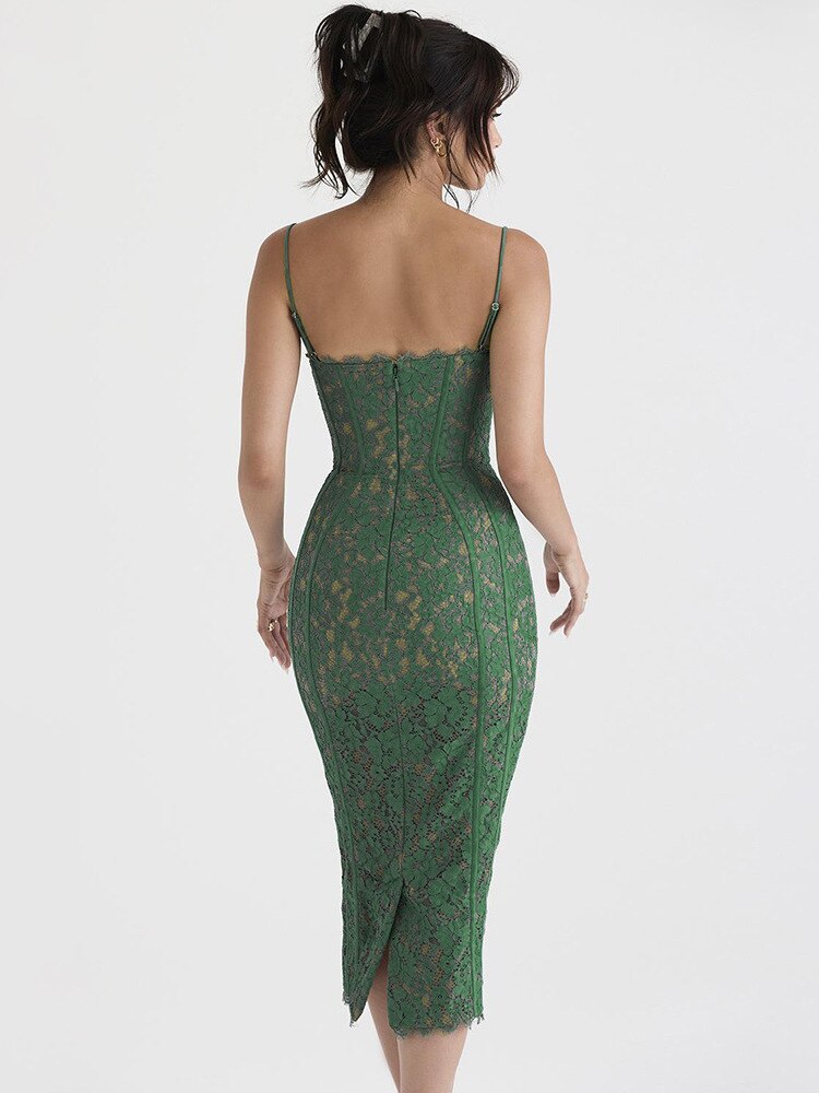 PAIGE BACKLESS MIDI DRESS